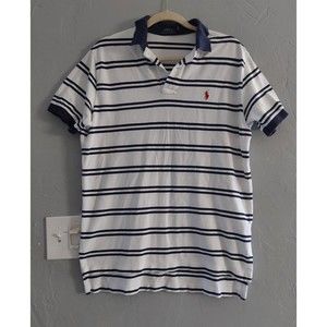 polo ralph lauren Shirt Men Size M,streped, Cotton, 18 Inch Of Armp To Armp.